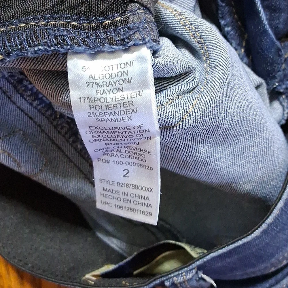 DEMOCRACY Jeans Womens 2 BLUE Preowned Denim AB TECHNOLOGY Used - Picture 5 of 6